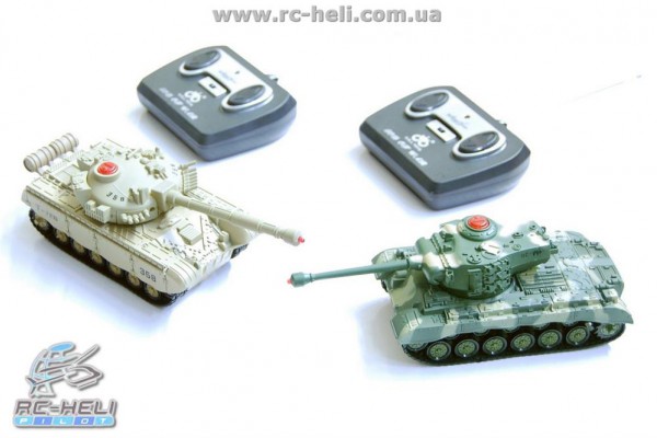 Танк C.D.L.Toys M26 Pershing vs T-72 1:58 IR (RTR) в металле (танковый бой)