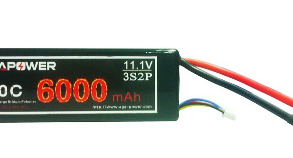 Аккумулятор AGA POWER Li-Po 6000mAh 11.1V 3S2P 30C Hardcase T-Plug