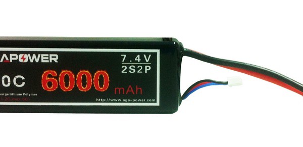Аккумулятор AGA POWER Li-Po 6000mAh 7.4V 2S2P 30C Hardcase T-Plug