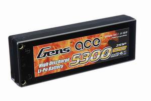Аккумулятор Gens Ace Li-Po battery 7.4V 5300 mAh 2S1P 30C Hard Case (ACE-5300-2S-30H10#)