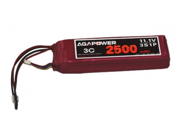 Аккумулятор AGA POWER Li-Po 2500mAh 11.1V 3S 3C Softcase для передатчиков