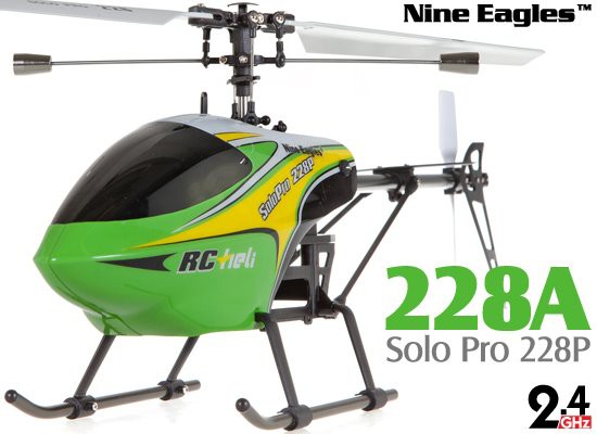 Вертолет Nine Eagles Solo PRO 228P 2.4 GHz (RTF) (NE R/C 228P) Зеленый NE30222824211003A