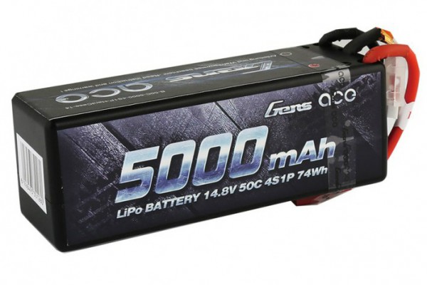 Аккумулятор Gens Ace Li-Po 5000mAh 14.8V 4S1P 50C Hardcase T-Plug