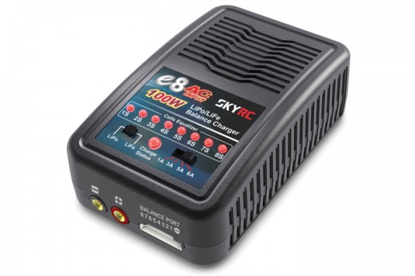 Зарядное устройство SkyRC e8 6A/100W для 2-8S LiPo аккумуляторов (SK-100096)